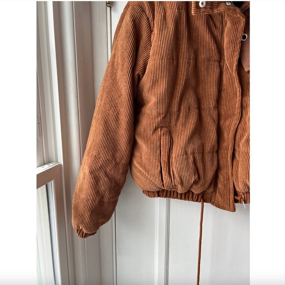 brown corduroy puffer jacket - Picture 2 of 6